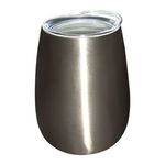 10 oz. Stemless Vacuum Wine Tumbler w/ Lid - Gunmetal