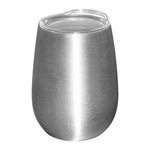 10 oz. Stemless Vacuum Wine Tumbler w/ Lid - Silver