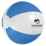 12" Beach Ball - White With Blue