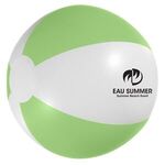 12" Beach Ball - White With Green