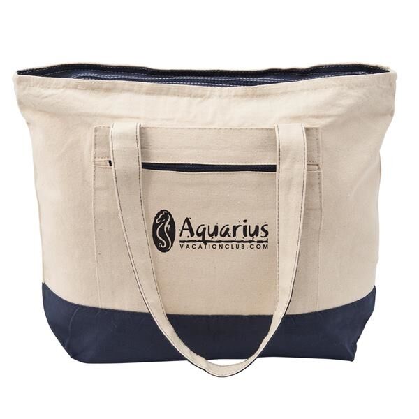 Main Product Image for 12 Oz Cotton Canvas Zippered Boat Tote