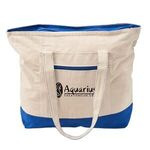 12 oz Cotton Canvas Zippered Boat Tote - Royal Blue