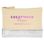 12 Oz. Cotton Cosmetic Bag With Metallic Accent -  