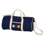 12 oz. Cotton Duffel Bag - Navy Blue-natural