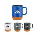 Buy 12 Oz Mug With Cork Base And Lid - Screen Print