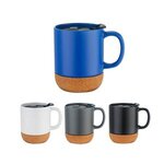 12 Oz. Mug with Cork Base and Lid - Screen Print -  