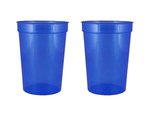 12 oz. Smooth Wall Plastic Stadium Cup - Royal Blue