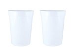 12 oz. Smooth Wall Plastic Stadium Cup - White