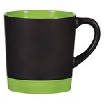 12 Oz. Two-Tone Americano Mug - Black with Lime