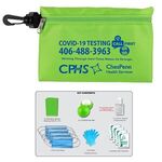 12 Piece Safety Kit in Zipper Pouch with Carabiner Attachmen -