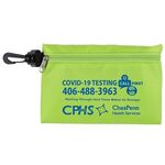 12 Piece Safety Kit in Zipper Pouch with Carabiner Attachmen -