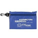 12 Piece Safety Kit in Zipper Pouch with Carabiner Attachmen -