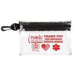 12 Piece Safety Kit in Zipper Pouch with Carabiner Attachmen -