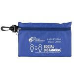 12 Piece Safety Kit in Zipper Pouch with Carabiner Attachmen -