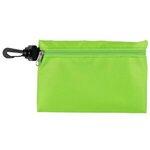 12 Piece Safety Kit in Zipper Pouch with Carabiner - Lime Green