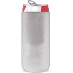 12oz. Slim Metallic Neoprene Collapsible Coolie - Metallic Silver