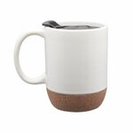 13 oz. Cork Bottom Ceramic Mug - White