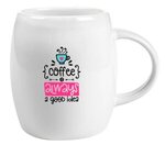 Buy Custom Printed White Ceramic Rotunda Mug w/C-handle 14 oz 