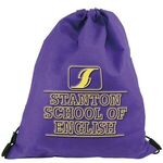 14"w x 16"h Drawstring Backpack - Purple