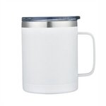 14oz Stainless Steel Camping Mug - White