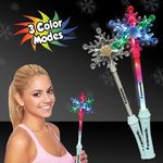 15" Light Up LED Glow Snowflake Wand -  