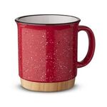 15 oz. Campfire Mug with Bamboo Base - Red