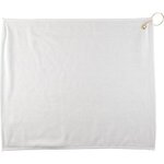 15" x 18" Full Color Polyester Blend White Towel - White