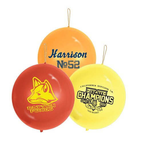 Main Product Image for Custom Printed Latex Punch Balloons 16"