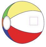 16" Multi Beach Ball - Multi Color