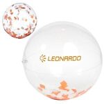 Buy 16" Orange And White Confetti Beach Ball