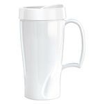 16 Oz. Arrondi (TM) Travel Mug - White