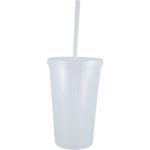 16 oz. "Bolero" Polypropylene Double Wall Plastic Tumbler - Clear