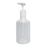 16 OZ. BOTTLE WITH PUMP LID - Frost