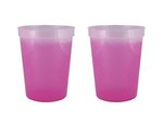 16 oz. Color Changing Smooth Plastic Stadium Cup - Frost To Pink