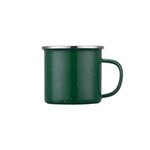 16 Oz. Enamel Camping Mug with SS Rim - Green