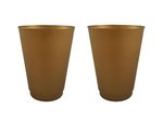 16 oz. Frost-Flex Plastic Stadium Cup - High Quantity - Gold