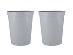 16 oz. Smooth Wall Plastic Stadium Cup - Gray