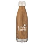 16 Oz. Stainless Steel Swig Woodtone Bottle -  