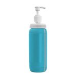 16 oz. The Pint Pump Bottle With View Stripe - Cyan