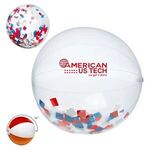 16" Red, White and Blue Confetti Beach Ball - Blue-white-red