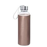 18 OZ. Aqua Pure Glass Bottle With Metallic Sleeve -  