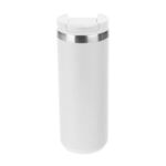 18 Oz. Full Laser Sienna Stainless Steel Bottle - White