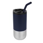 18 Oz. London Stainless Steel Tumbler - Navy Blue