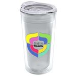 18 oz. Transparent Tumbler - Clear Slide Lid - Digital - Clear