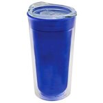 18 oz. Transparent Tumbler - Clear Slide Lid - Digital - T. Blue