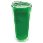 18 oz. Transparent Tumbler - Clear Slide Lid - Digital - T. Green