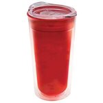 18 oz. Transparent Tumbler - Clear Slide Lid - Digital - T. Red