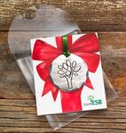 2-1/8" Round Metal Christmas Ornament -  