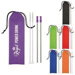 Buy Custom Printed 2-Pack Stainless Steel Straw Kit