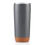 20 oz Azure stainless steel tumbler with cork bottom - Gray